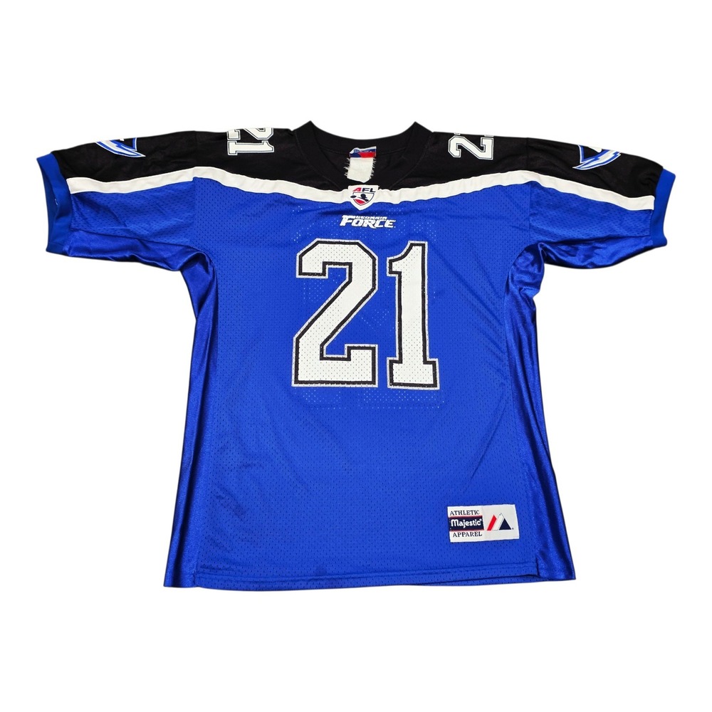 Mens Majestic Georgia Force AFL 21 Gaines Jersey Blue Large Football Arena